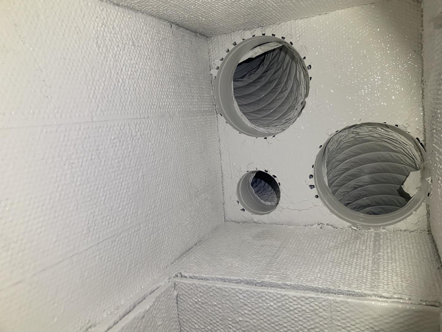 Interior of a professionally restored HVAC duct